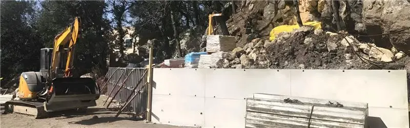 Murs de soutènement à La Gaude, Saint-Jeannet